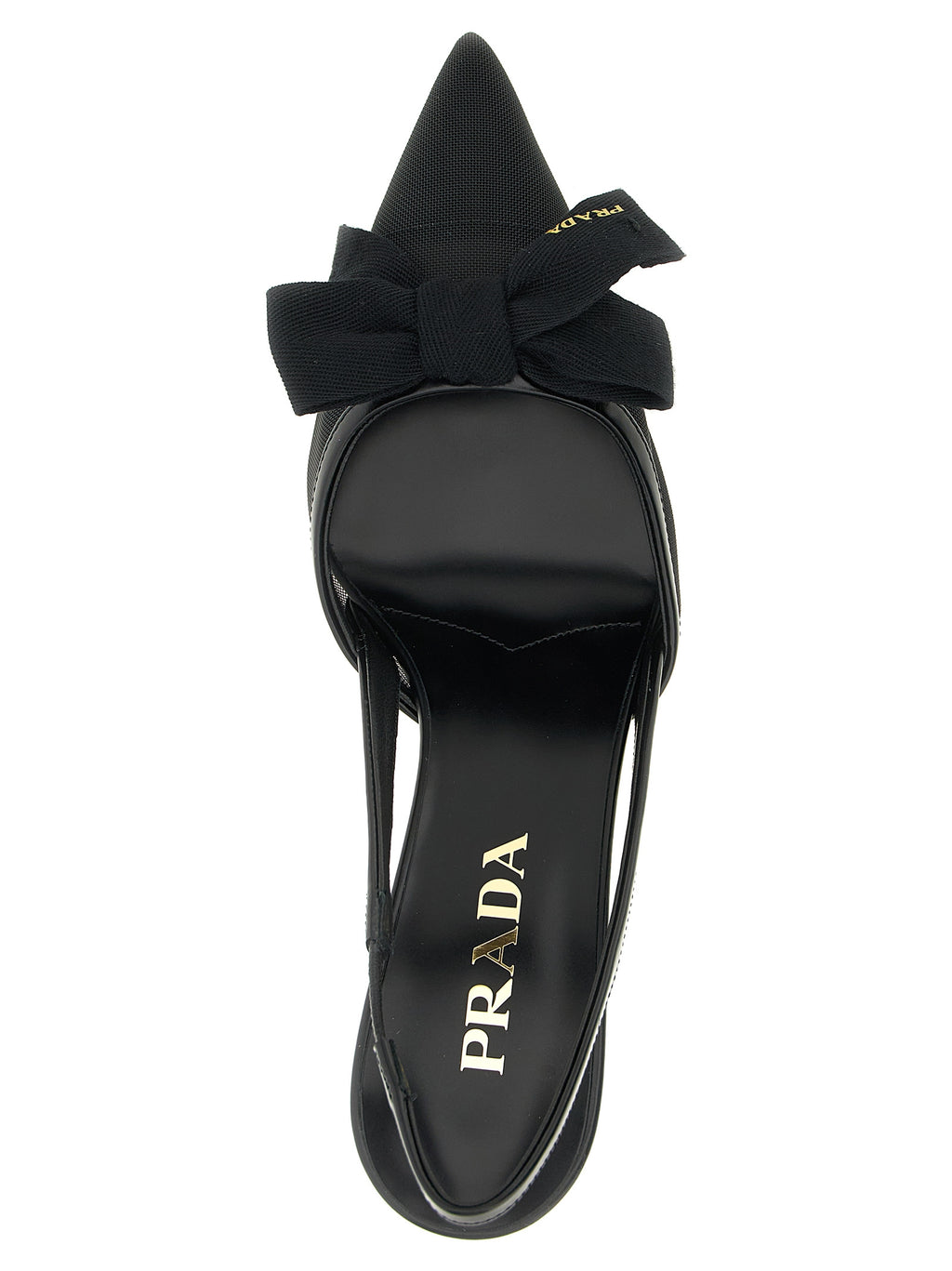 Prada Black Polyamide Mid Heel Pumps