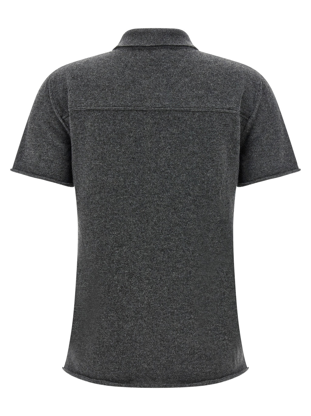 Miu Miu Gray Cashmere Polo Shirt