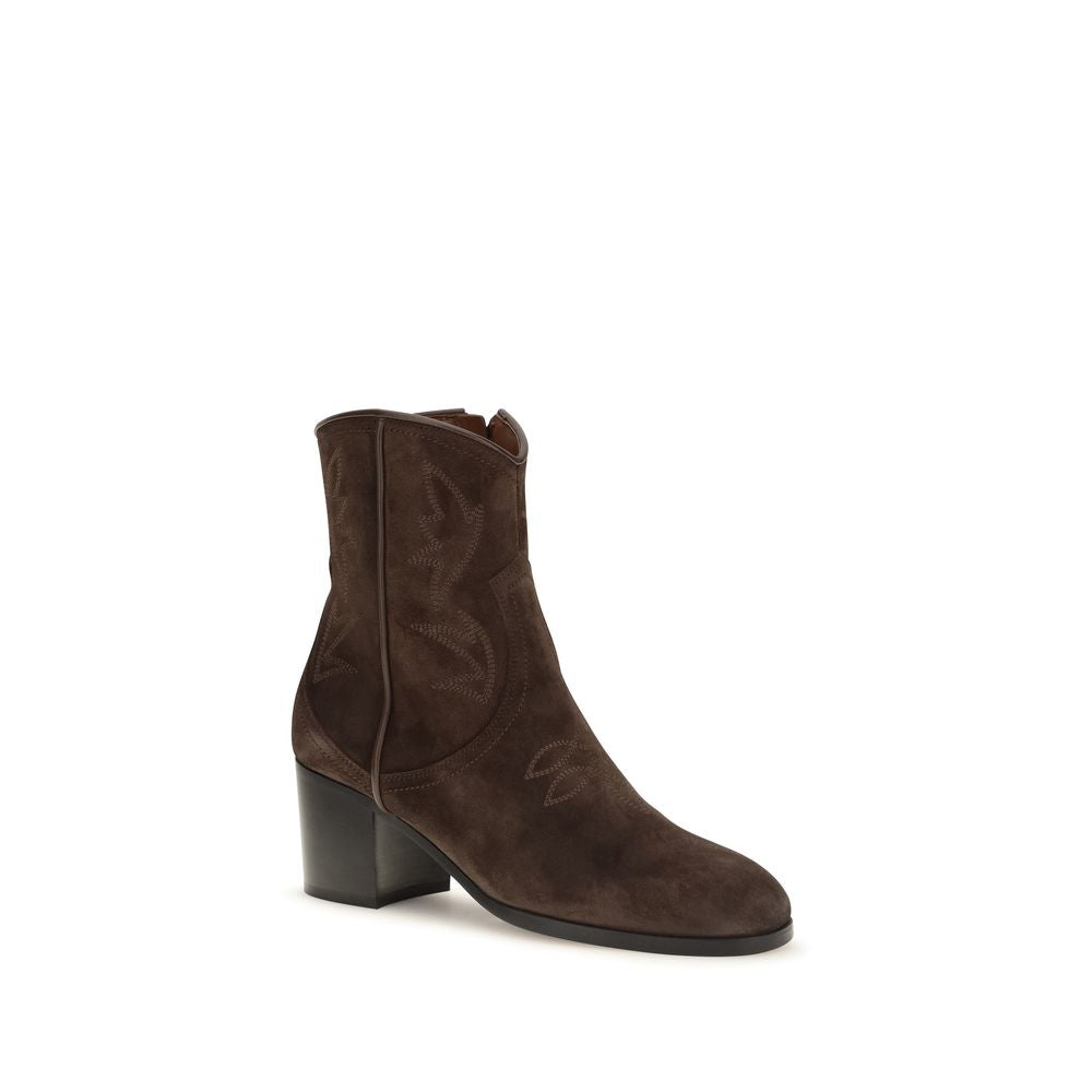 Bottines en daim marron Valentino Garavani
