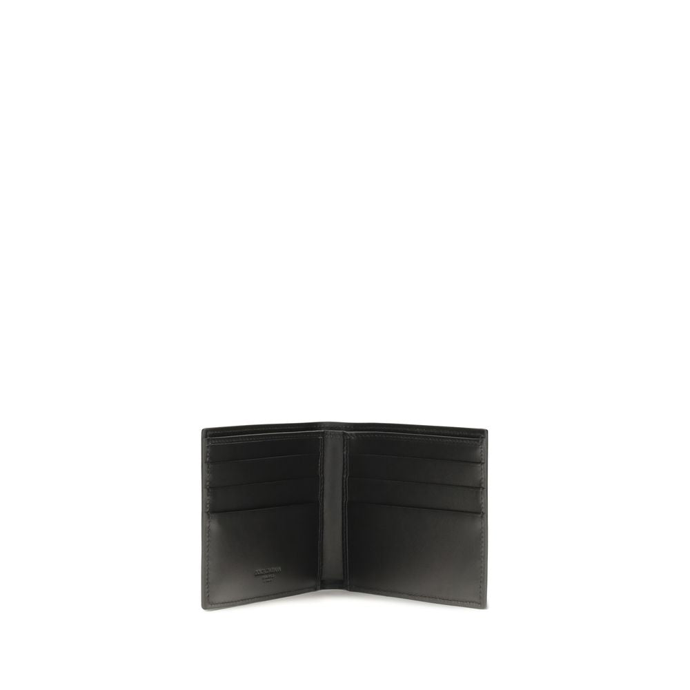 Portefeuille Dolce & Gabbana en cuir de veau noir Bos Taurus