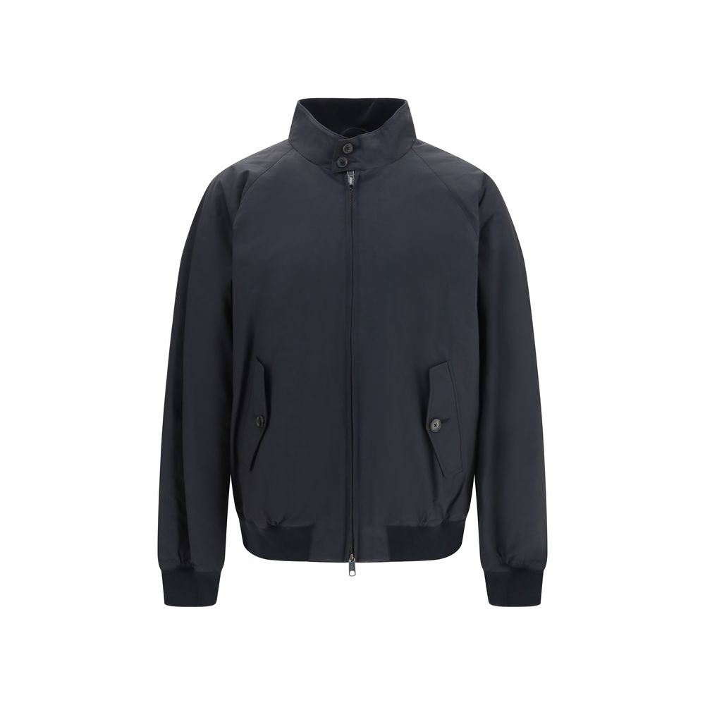 Schwarzer Baracuta-Bomber aus Polyester