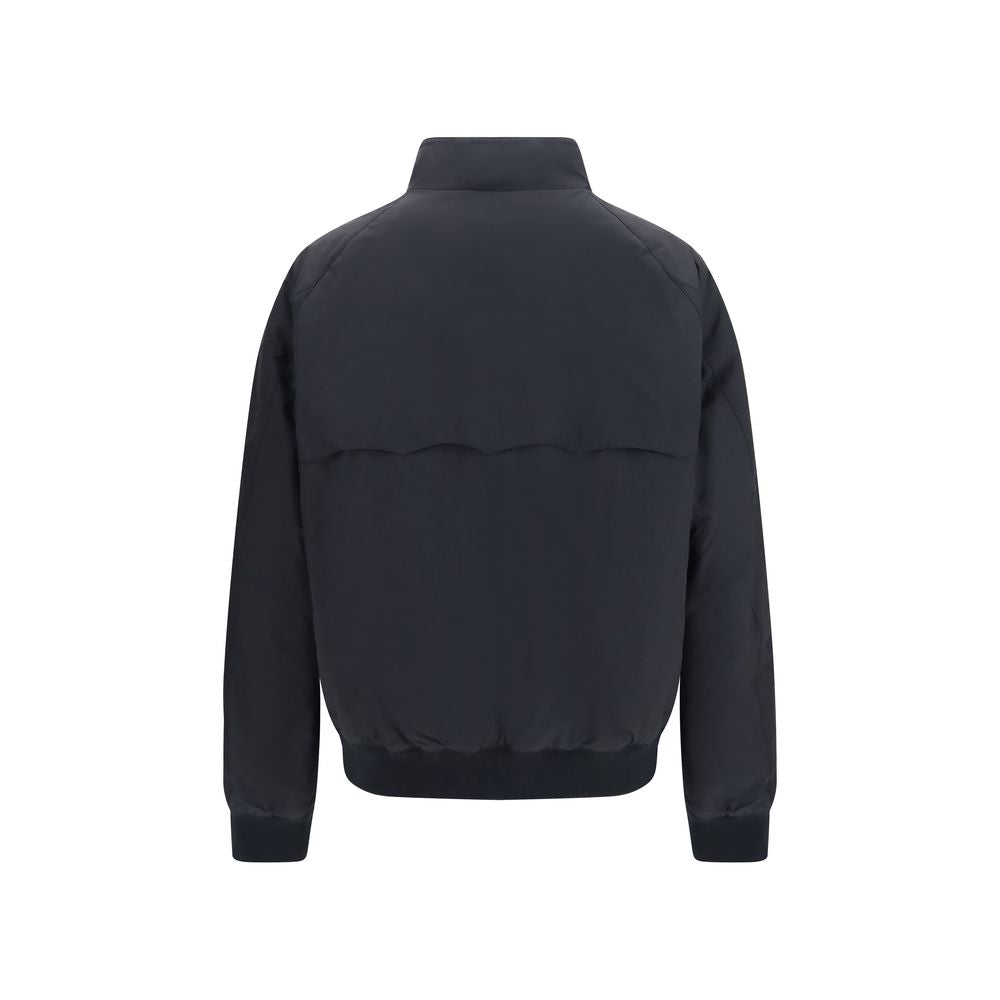 Schwarzer Baracuta-Bomber aus Polyester