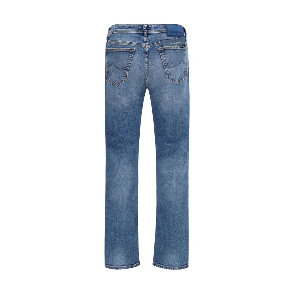 Jacob Cohen Blue Cotton Tapered Jeans