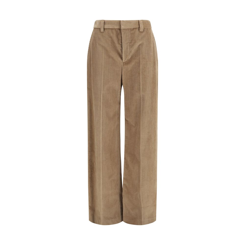 Brunello Cucinelli Braune Freizeit-Baumwollhose