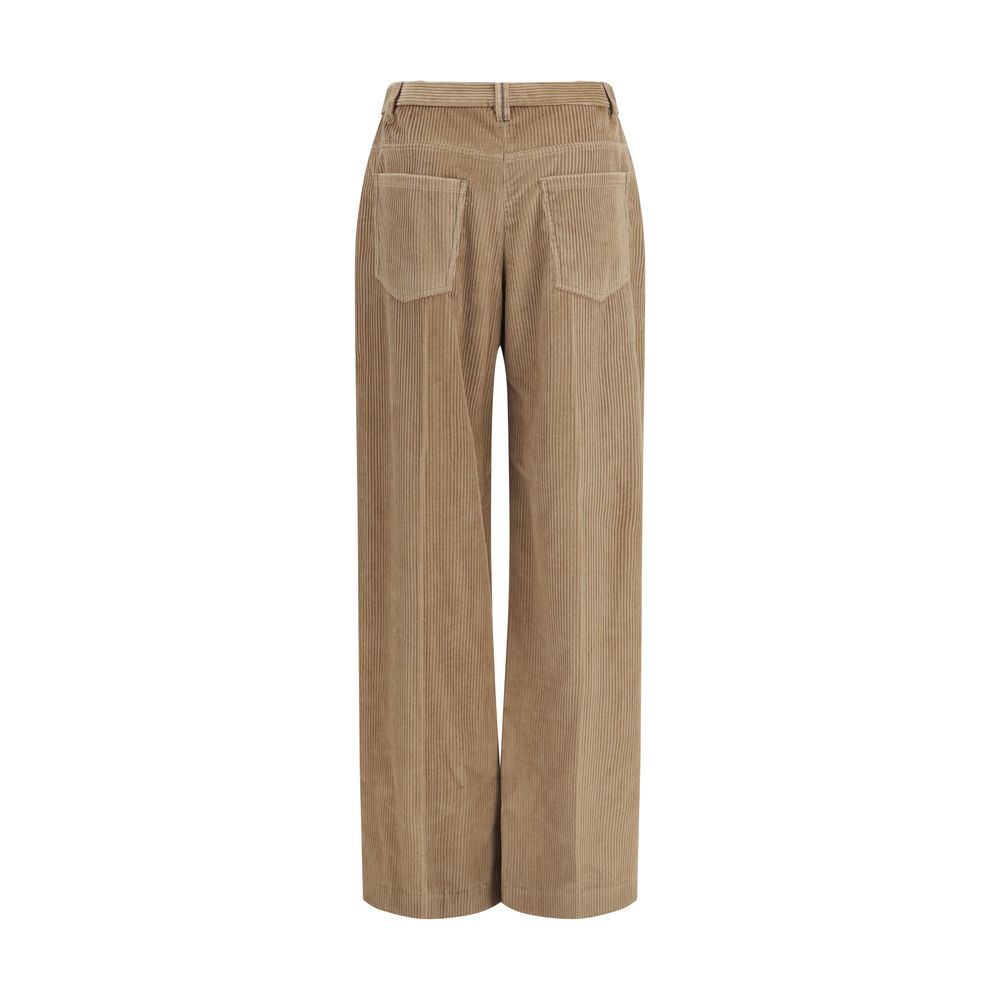 Brunello Cucinelli Braune Freizeit-Baumwollhose