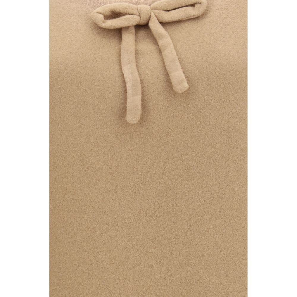 Miu Miu Beige Wool Oves Aries Casual Dress
