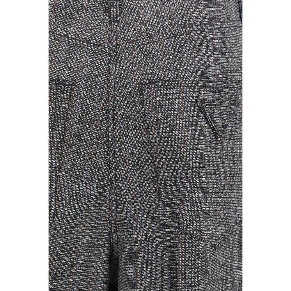 Prada Gray Wool Oves Aries Casual Pants