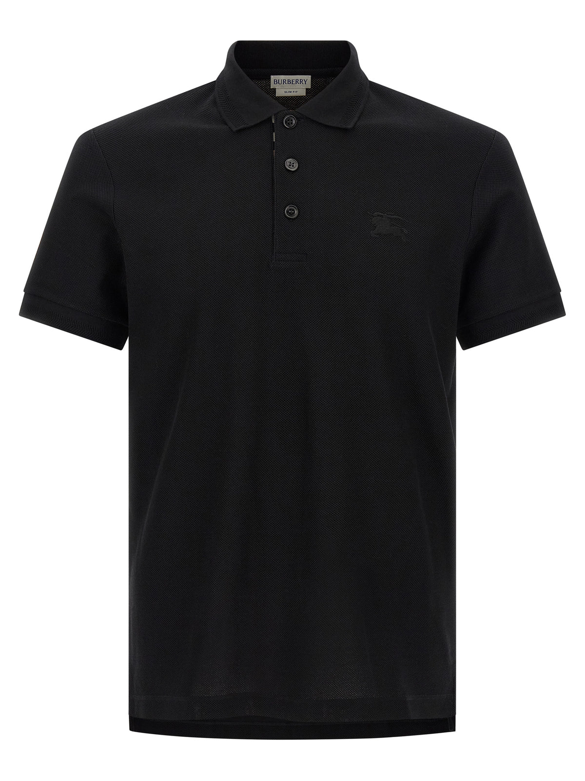 Burberry Poloshirt aus schwarzer Baumwolle