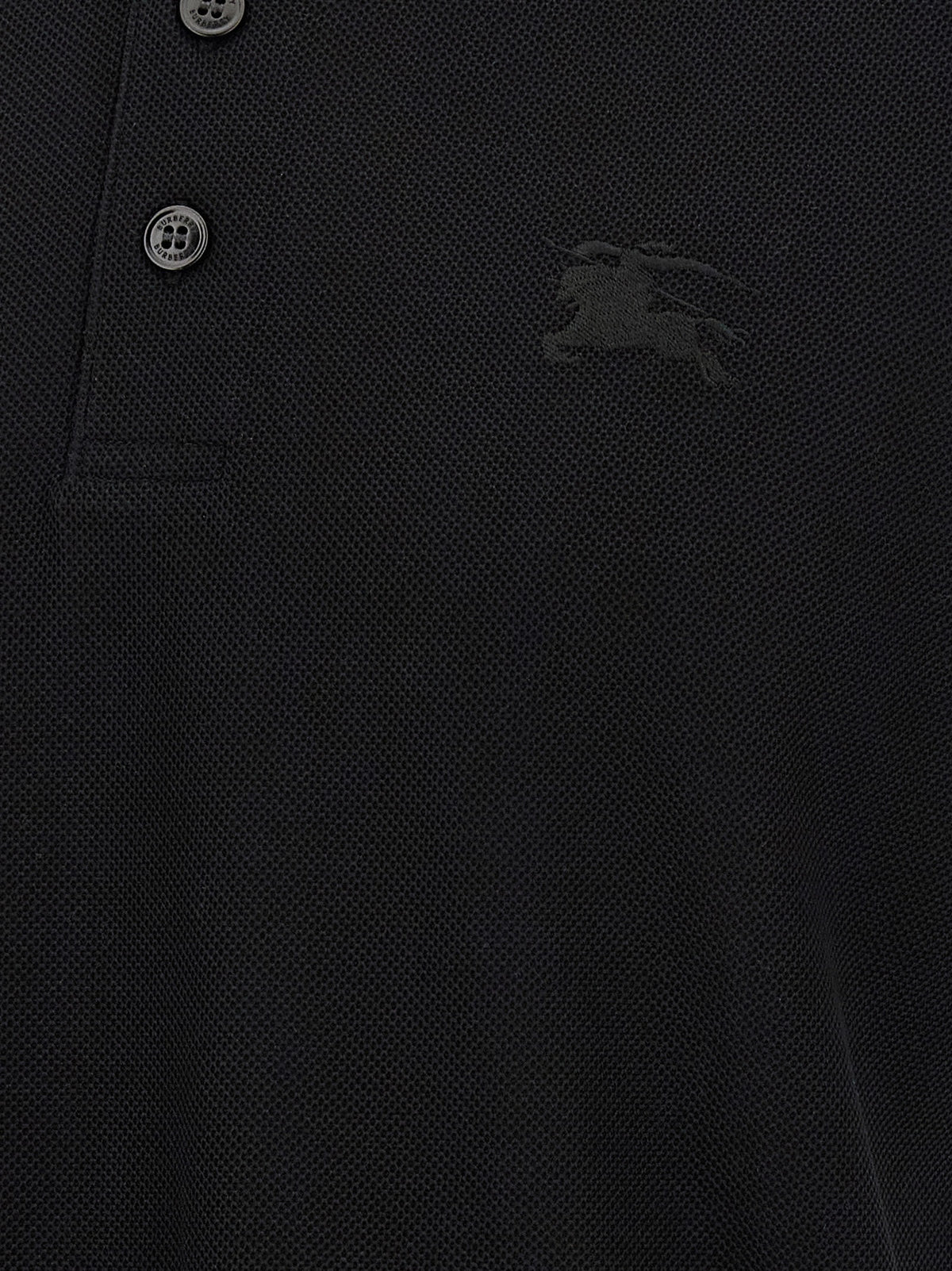 Burberry Poloshirt aus schwarzer Baumwolle