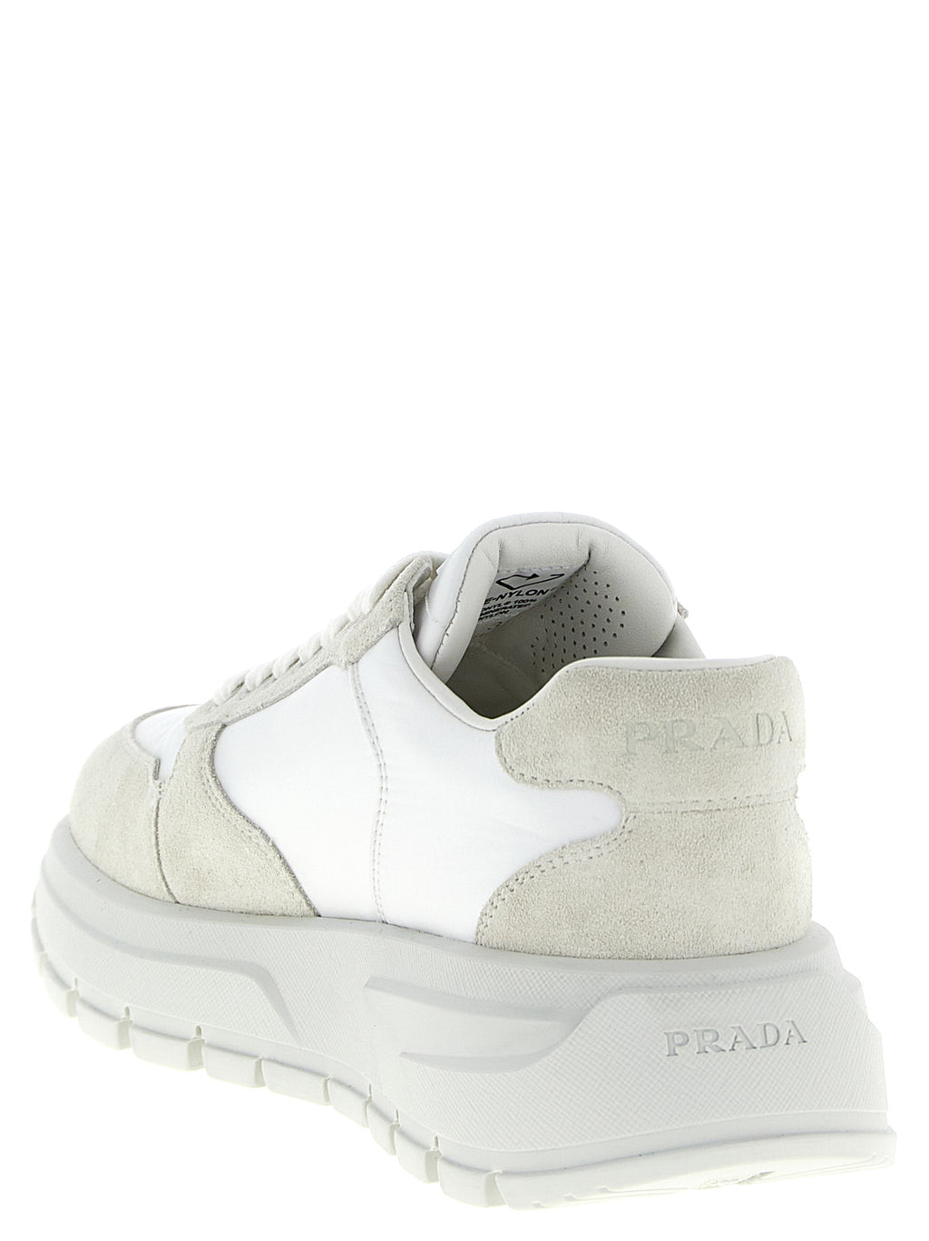 Prada White Polyamide Athletic Sneakers