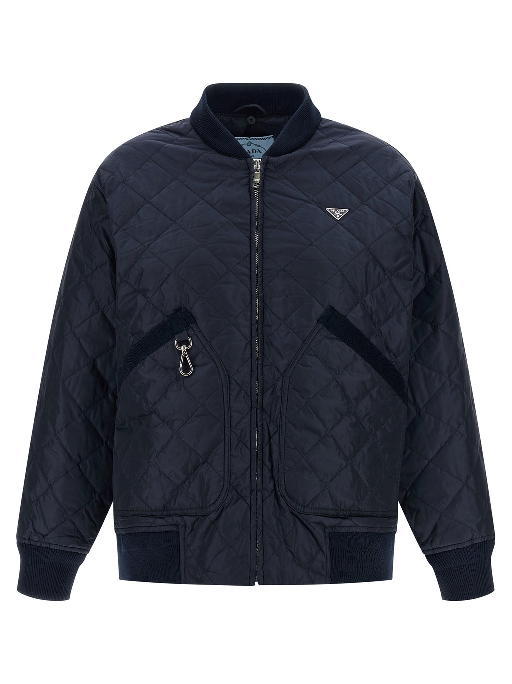 Prada Blue Recycled Polyamide Bomber