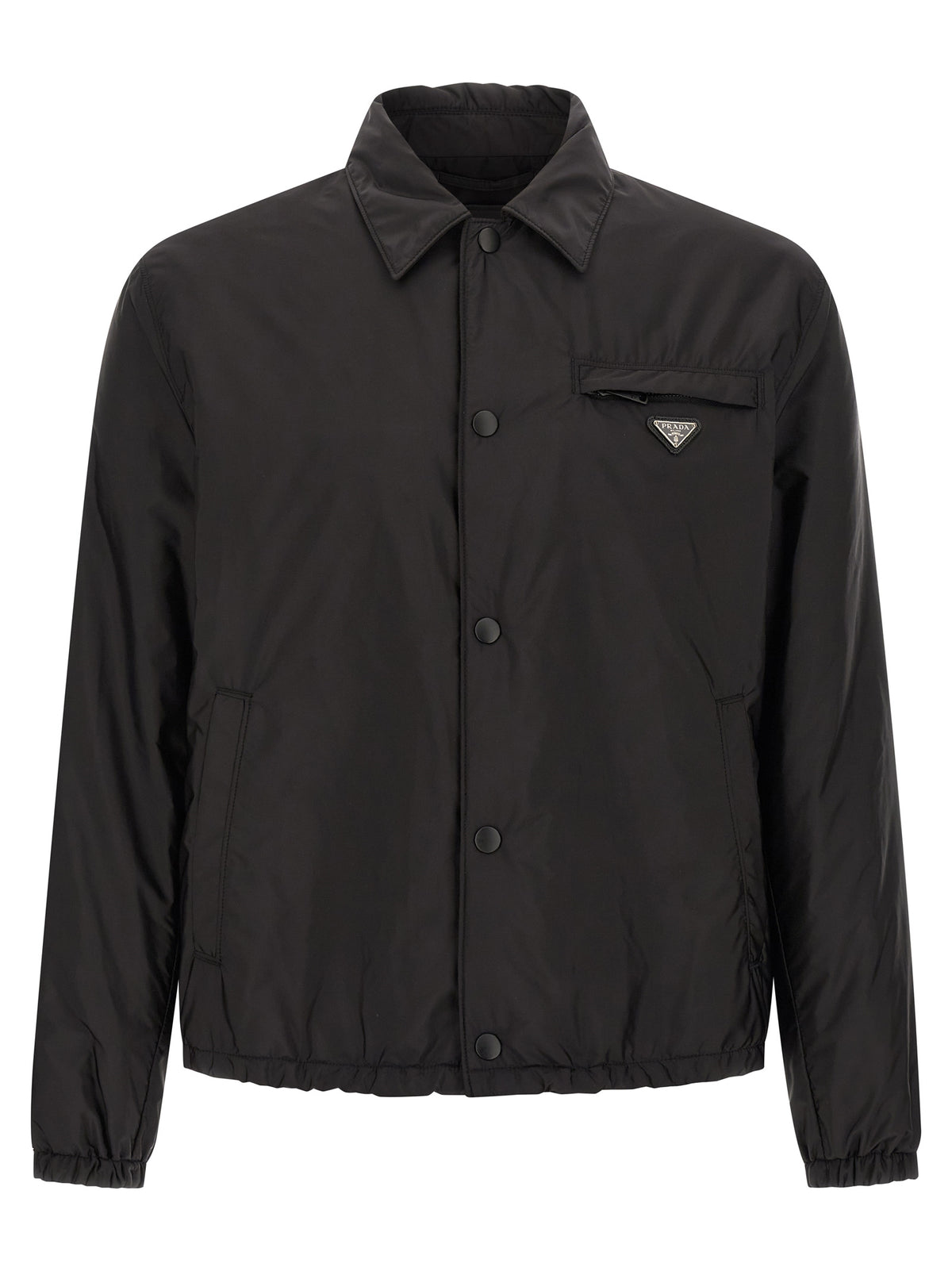 Veste longue Prada en polyamide recyclé noir