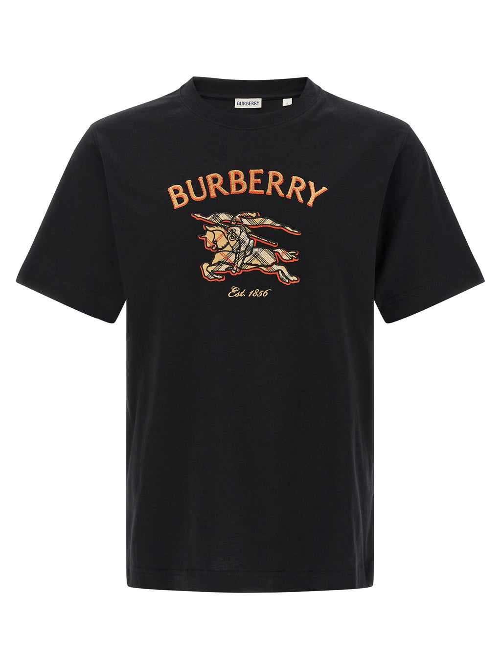 Schwarzes Baumwoll-T-Shirt von Burberry