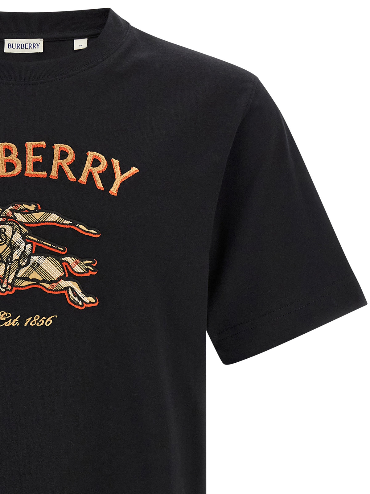 Schwarzes Baumwoll-T-Shirt von Burberry