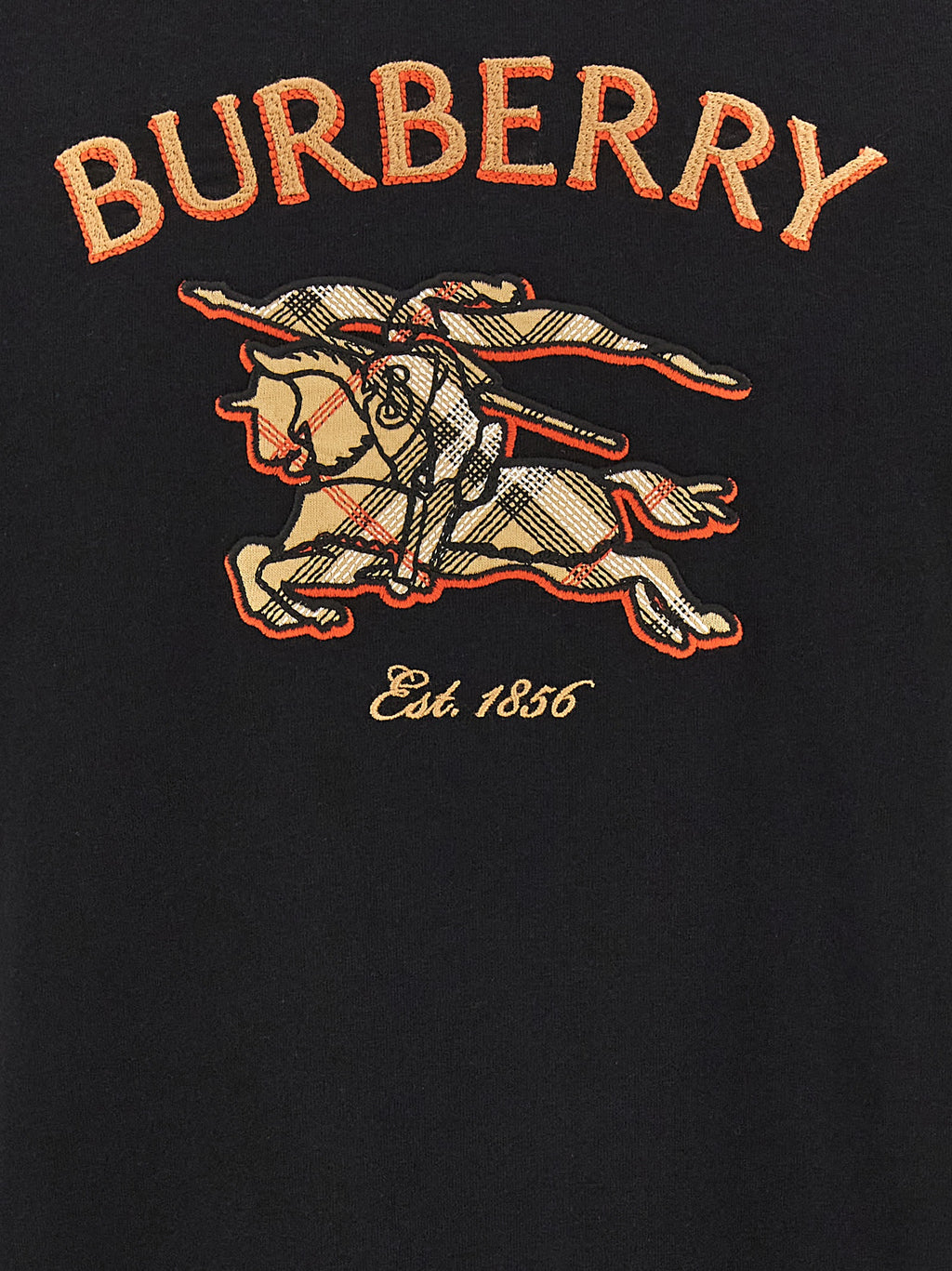 Schwarzes Baumwoll-T-Shirt von Burberry