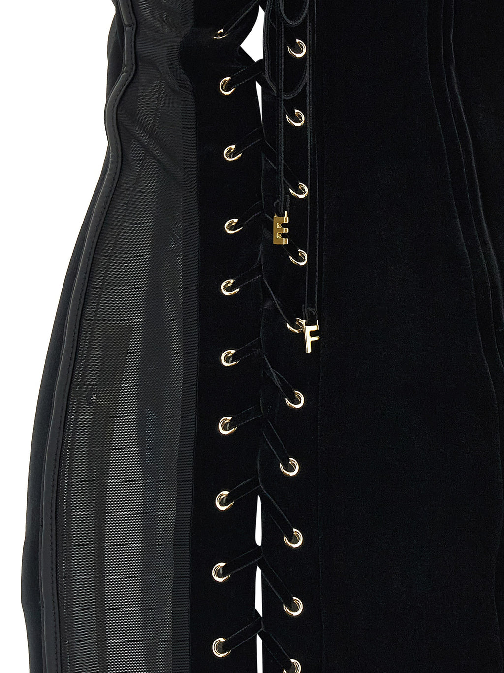 Elisabetta Franchi Black Polyester Short Dress