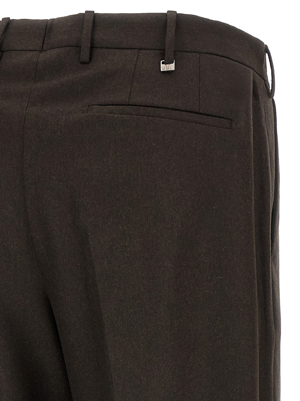 PT Torino Brown Virgin Wool Dress Pants