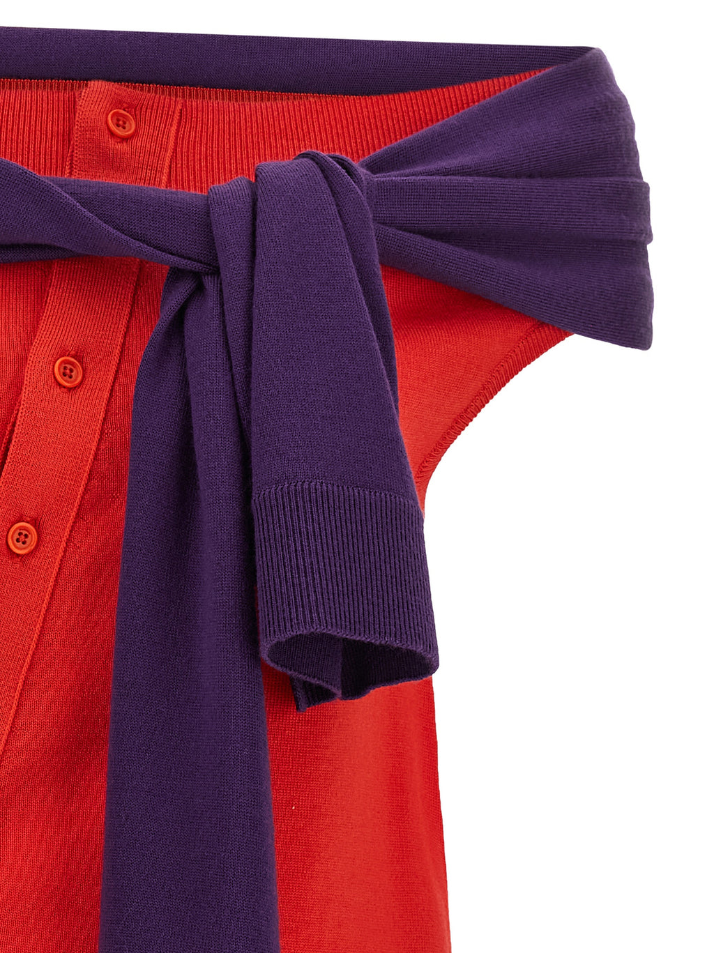 J.W.Anderson Red Wool Sleeveles T-Shirt