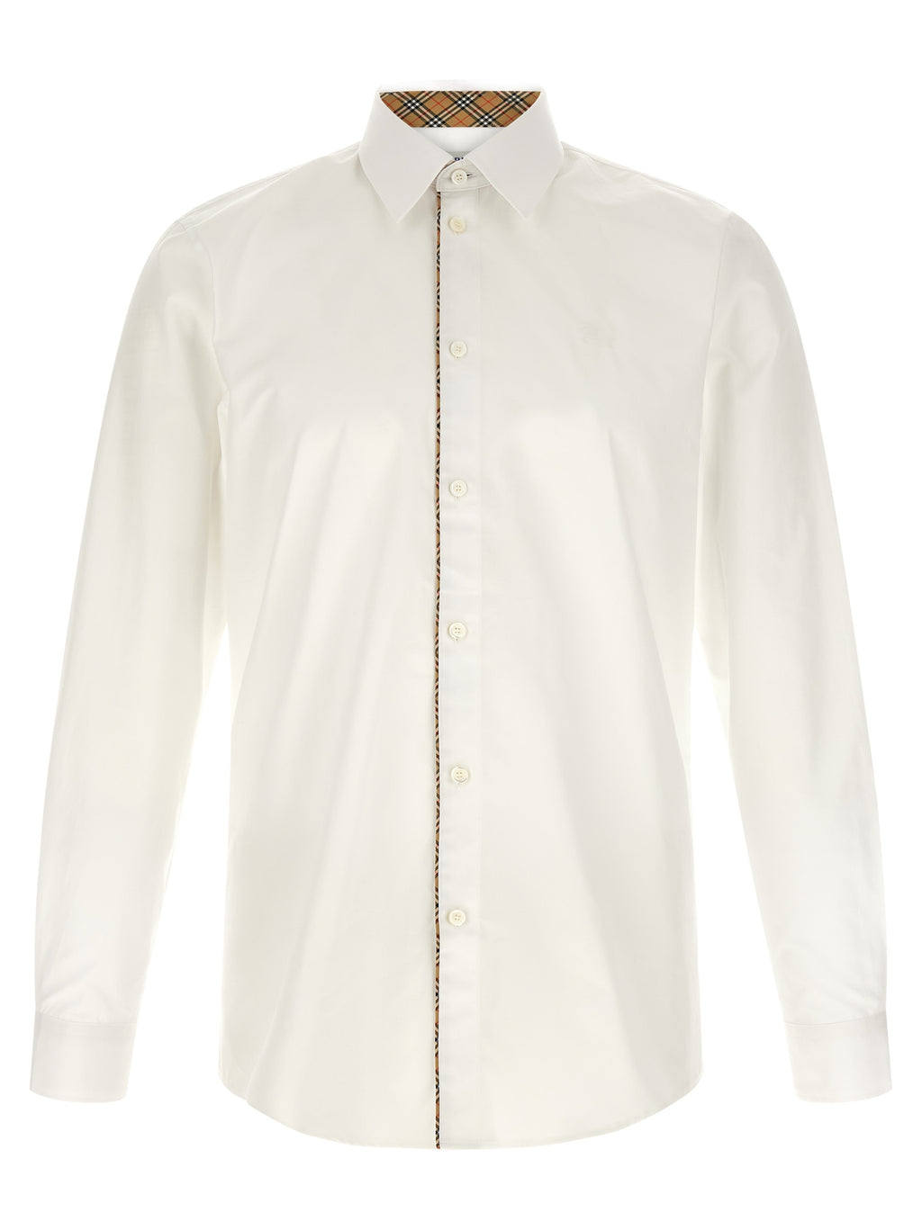 Burberry White Cotton Blouse