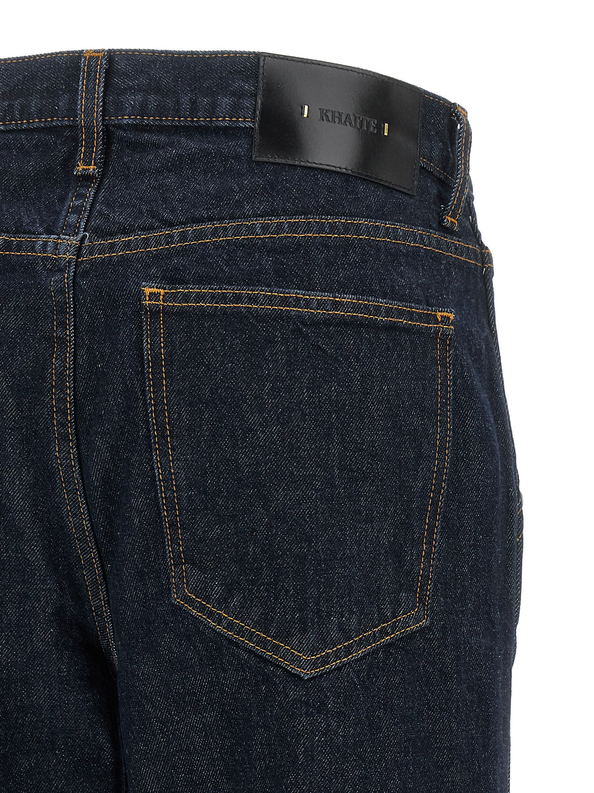 Khaite Blue Cotton Straight-Leg Jeans