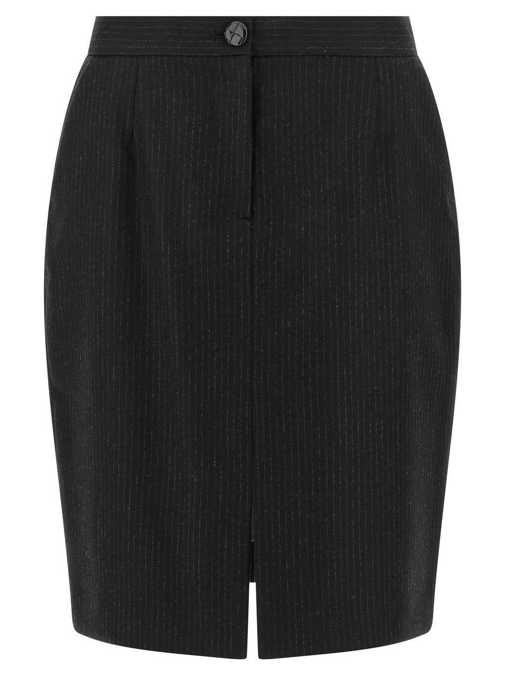 Blazé Milano Black Virgin Wool Midi Skirt