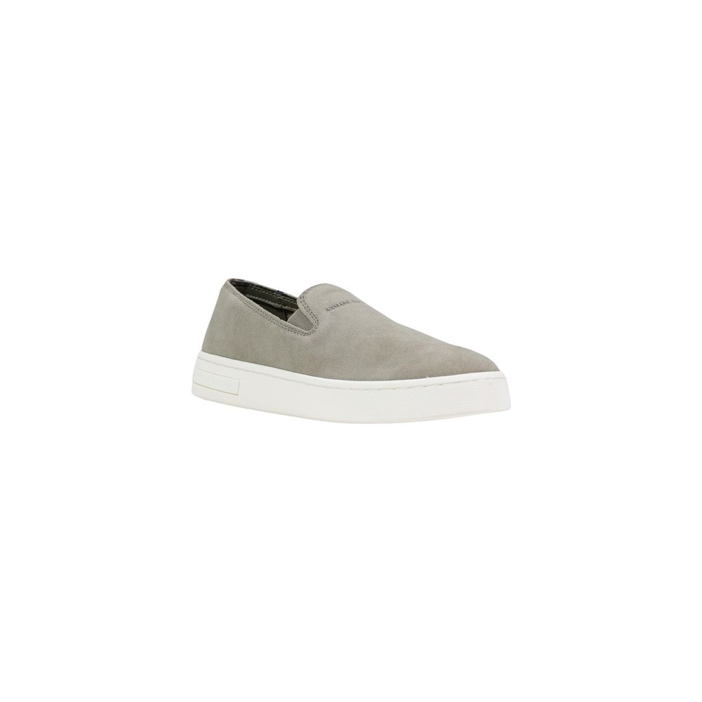 Armani Exchange Green Leather Low Top Sneakers