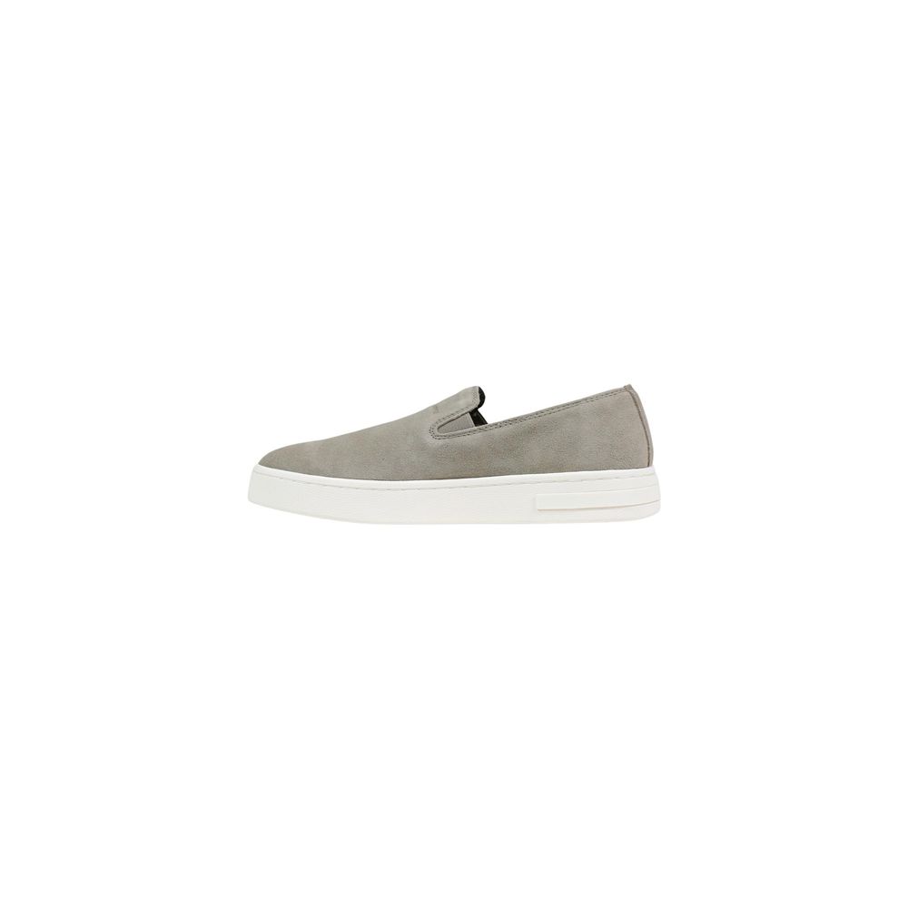 Armani Exchange Green Leather Low Top Sneakers