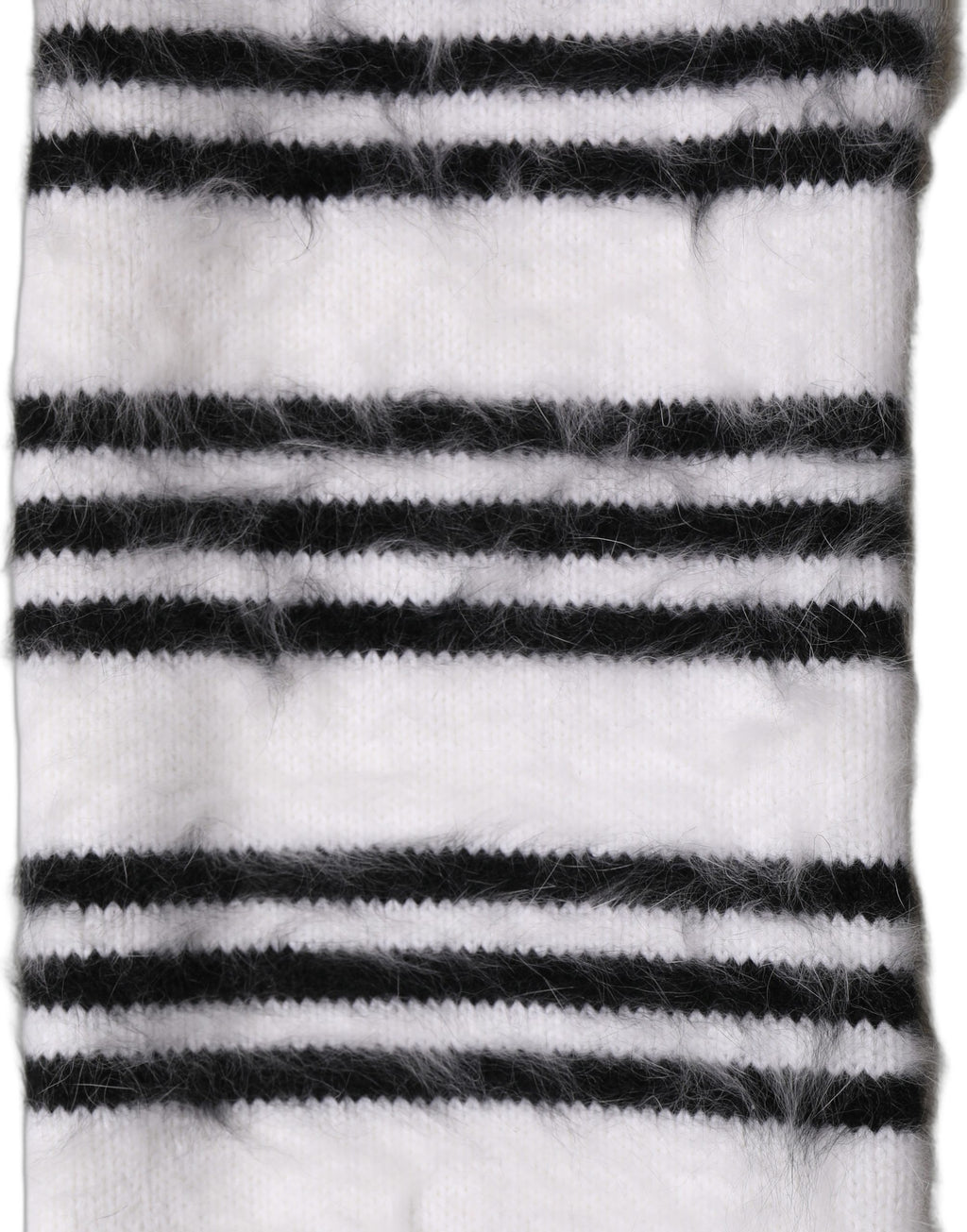 Dolce & Gabbana White Black Striped Skinny Neck Warmer Scarf