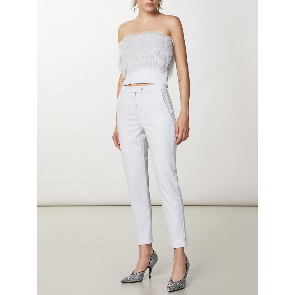 Patrizia Pepe White Polyester Dress Pants