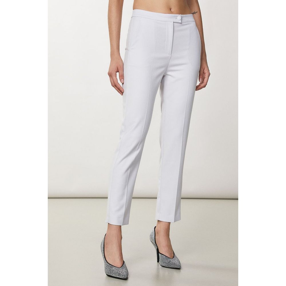 Patrizia Pepe White Polyester Dress Pants