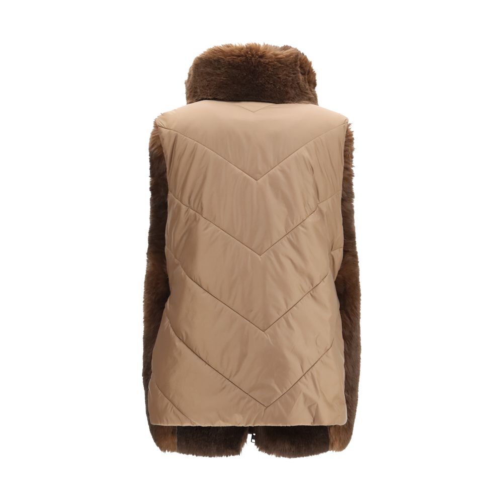 Woolrich Brown Polyester Sleeveless Jacket
