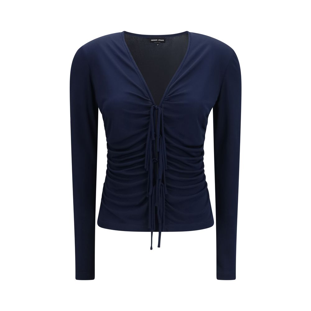 Giorgio Armani Blue Viscose Shirt