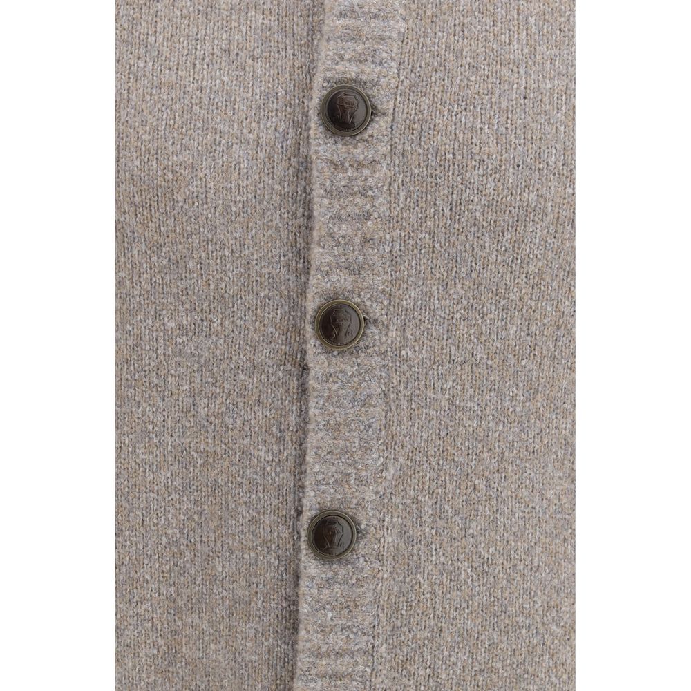 Brunello Cucinelli Gray Wool Oves Aries Cardigan