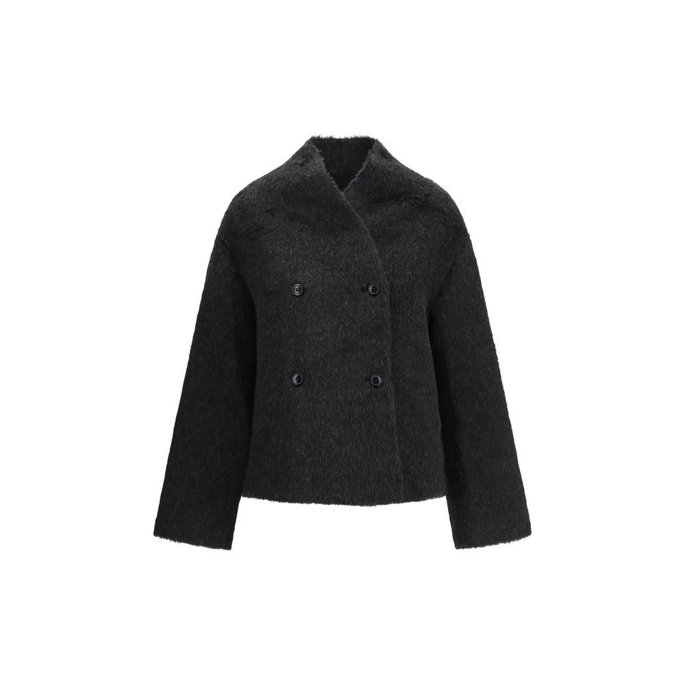Loulou De Saison Black Alpaca Vicugna Pacos Jacket