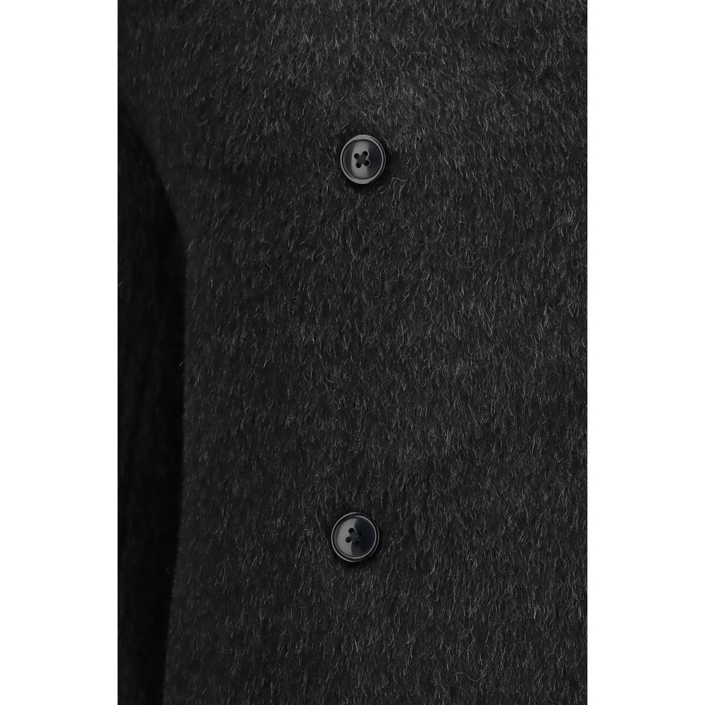Loulou De Saison Black Alpaca Vicugna Pacos Jacket