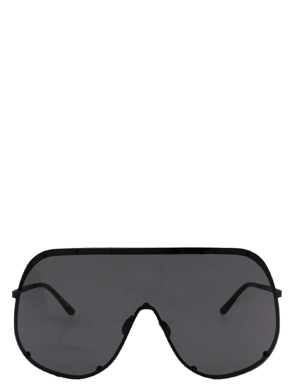 Rick Owens Black Stainless Steel Sunglasses