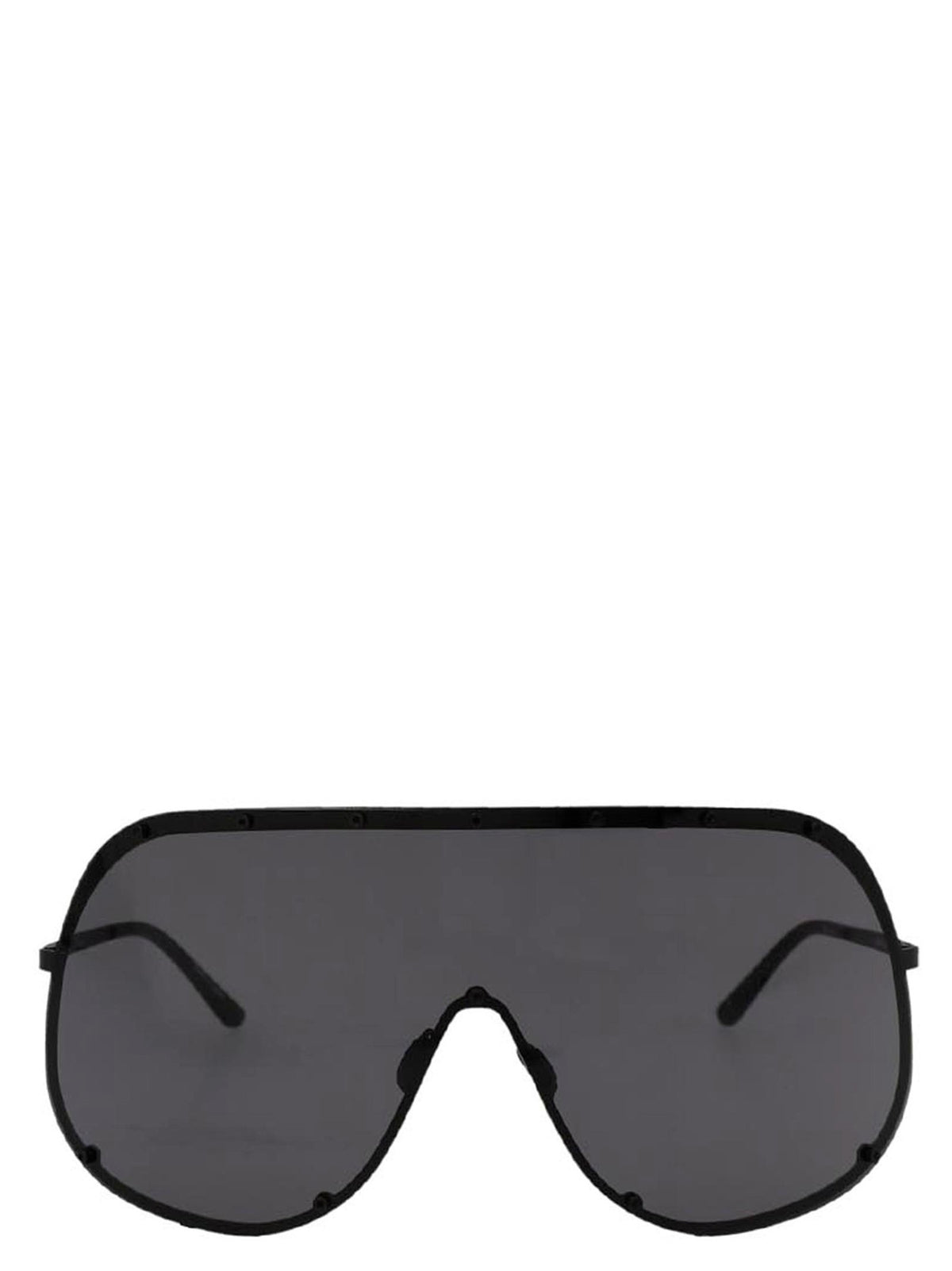 Rick Owens Black Stainless Steel Sunglasses