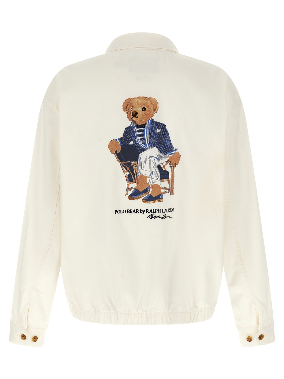 Polo Ralph Lauren White Cotton Full-Length Jacket