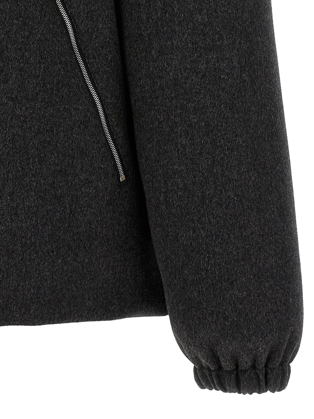 Jil Sander Gray Wool Full-Length Jacket