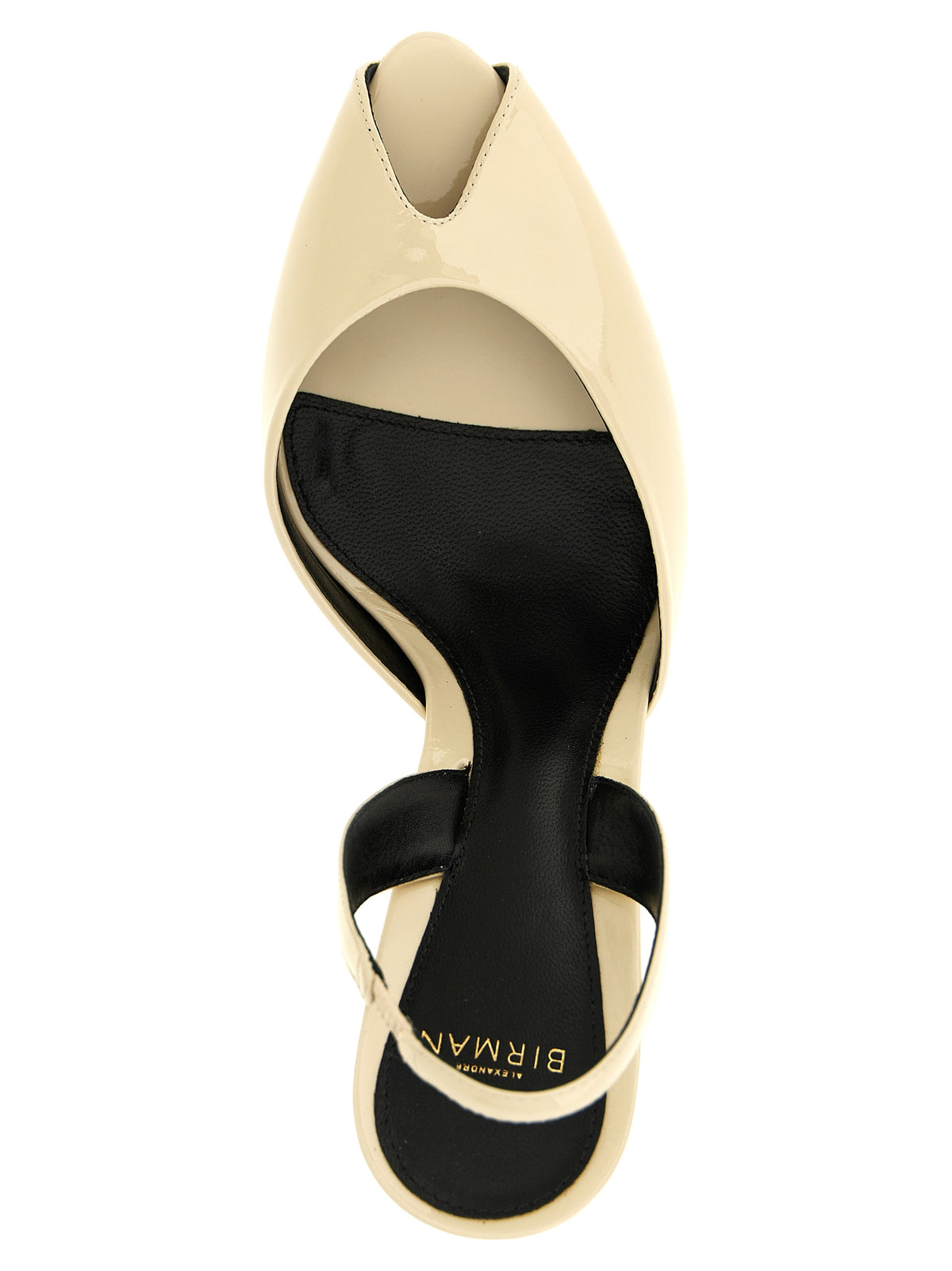 Alexandre Birman White Calfskin Mid Heel Pumps