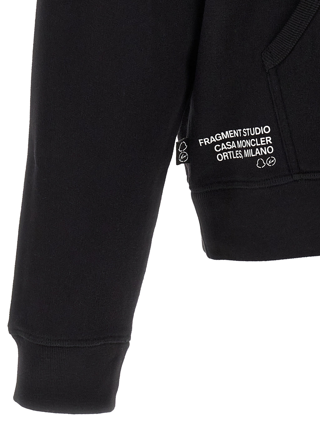 MONCLER GENIUS Black Cotton Sweatshirt