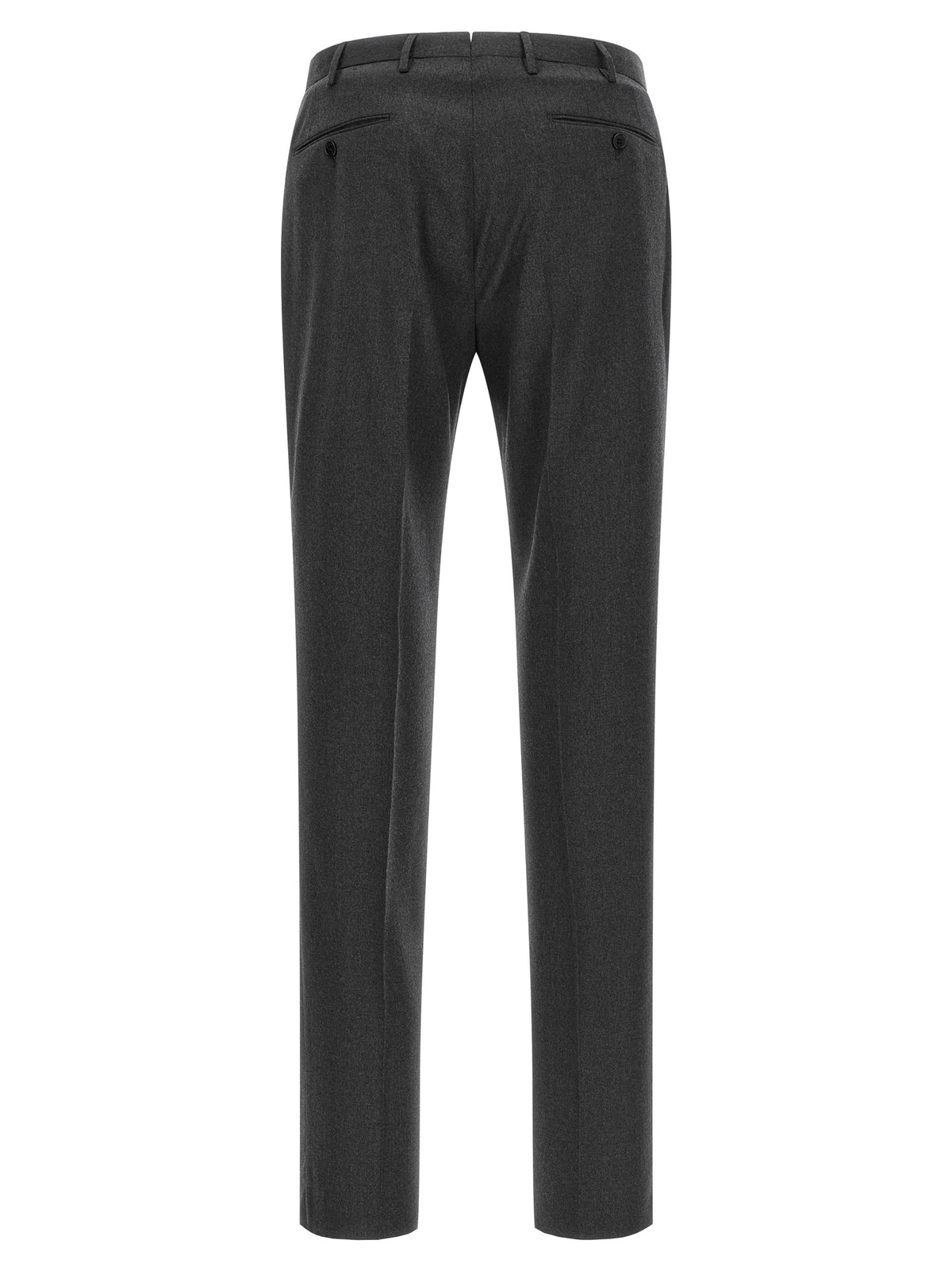 Incotex Gray Virgin Wool Dress Pants