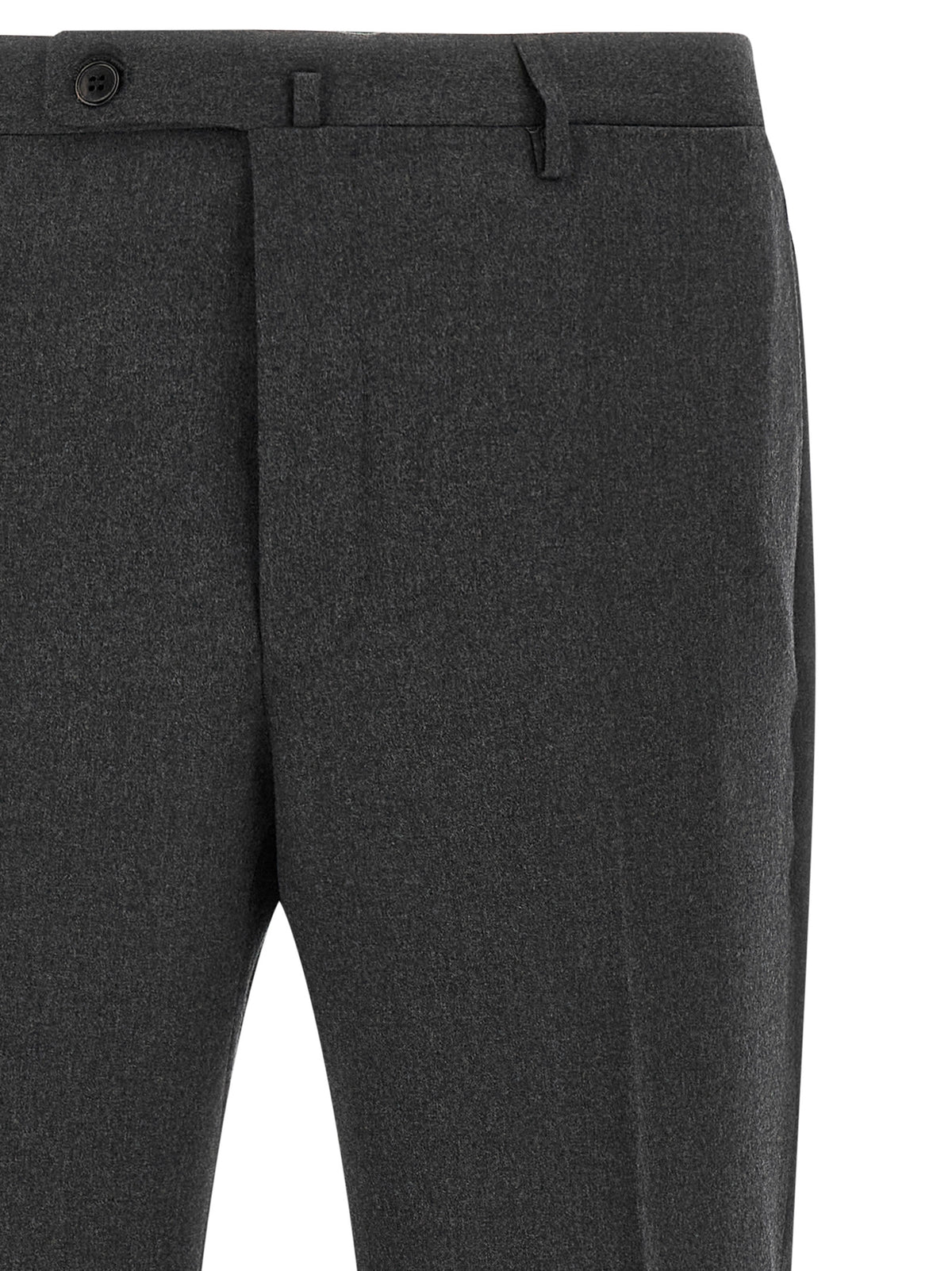 Incotex Gray Virgin Wool Dress Pants