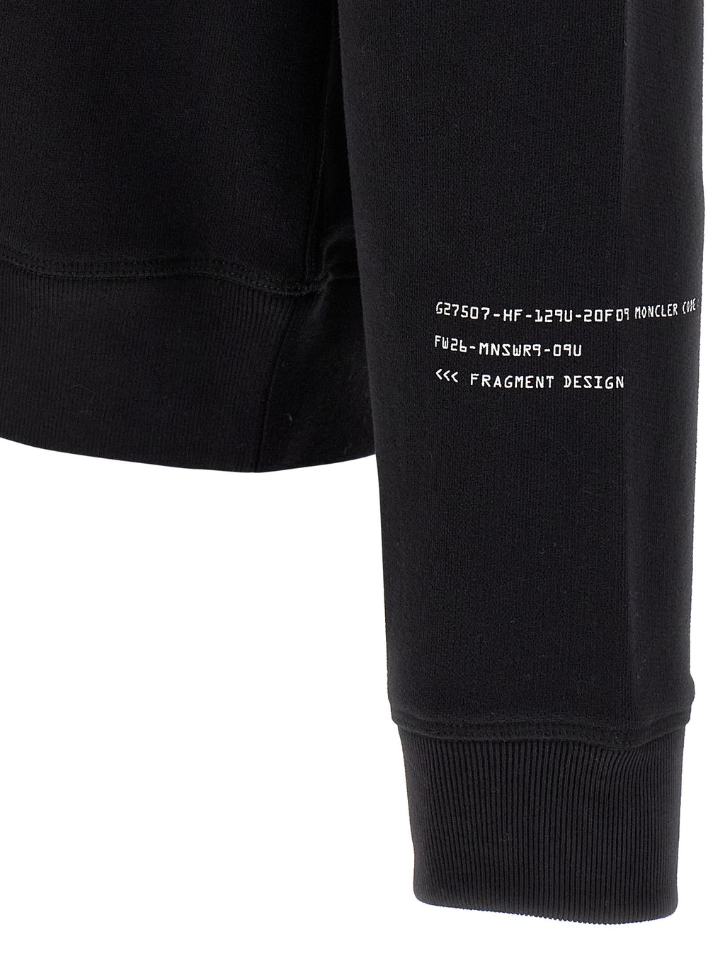 MONCLER GENIUS Black Cotton Sweatshirt