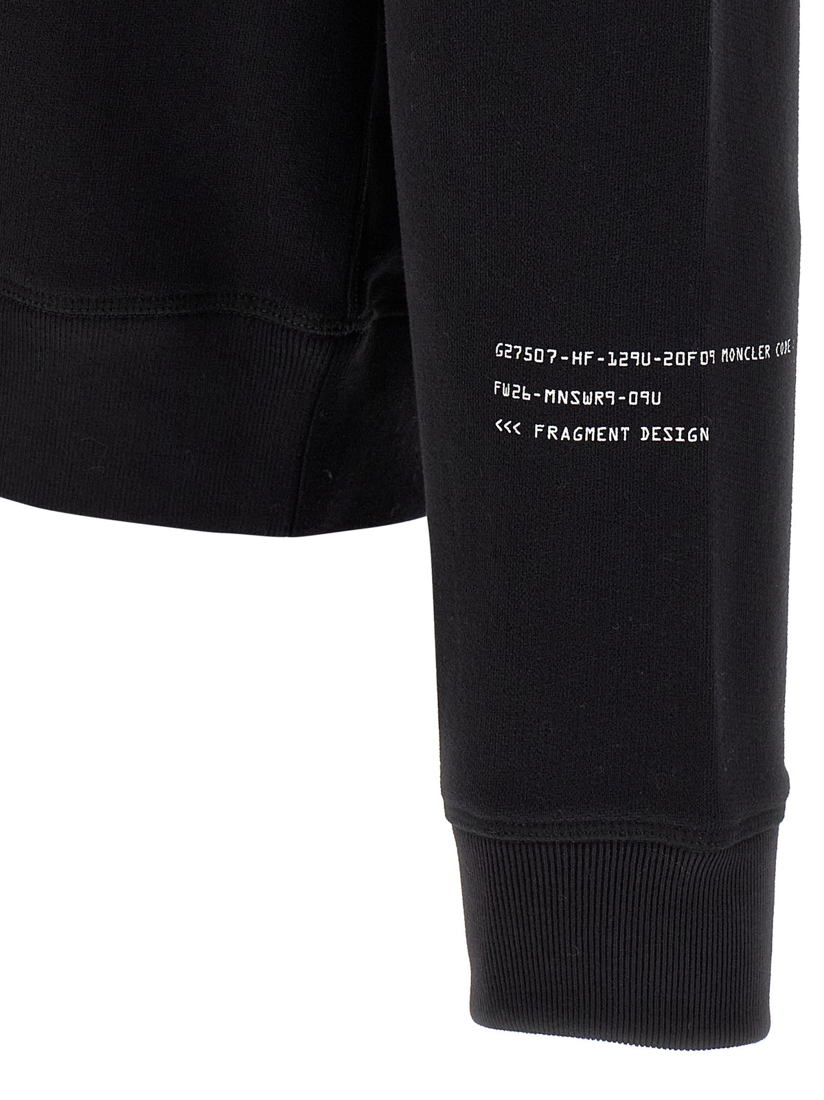 MONCLER GENIUS Black Cotton Sweatshirt