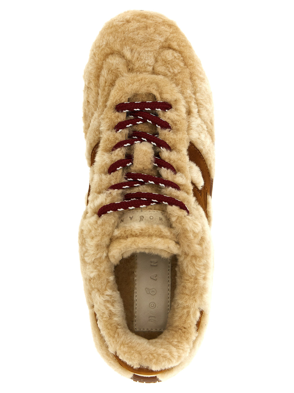Hogan Beige Goatskin Low Top Sneakers