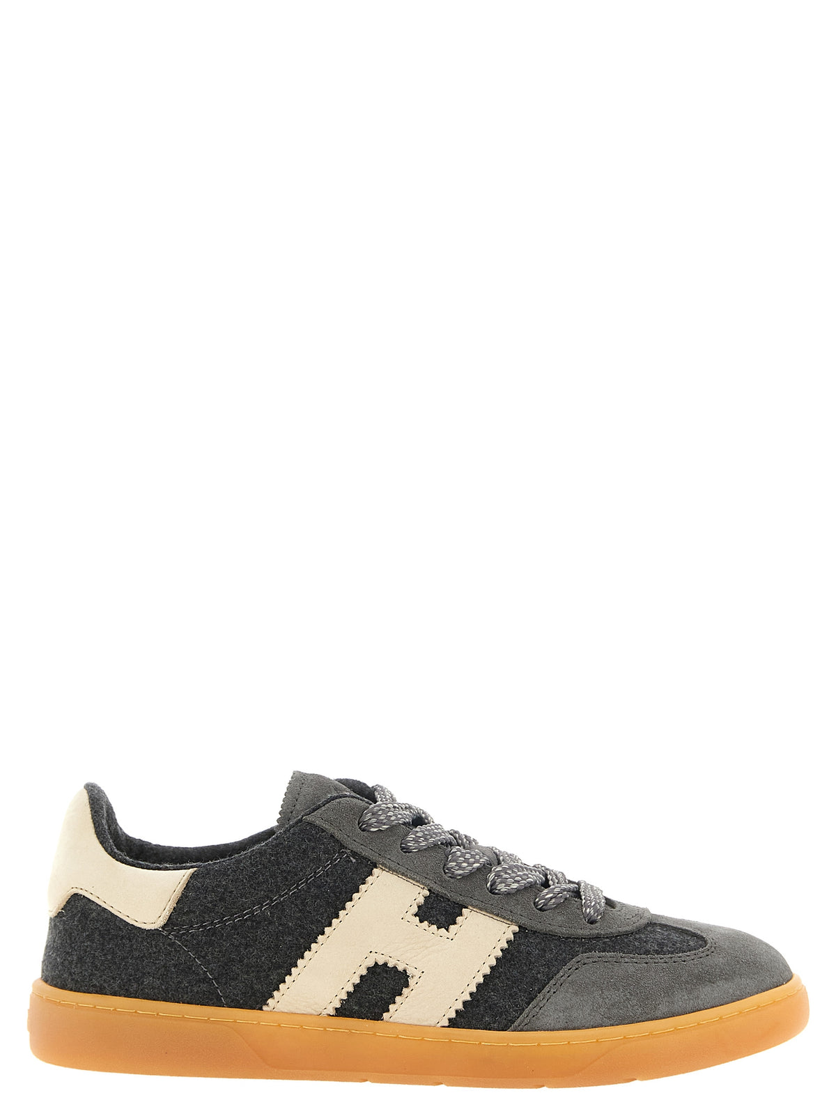 Hogan Gray Wool Low Top Sneakers