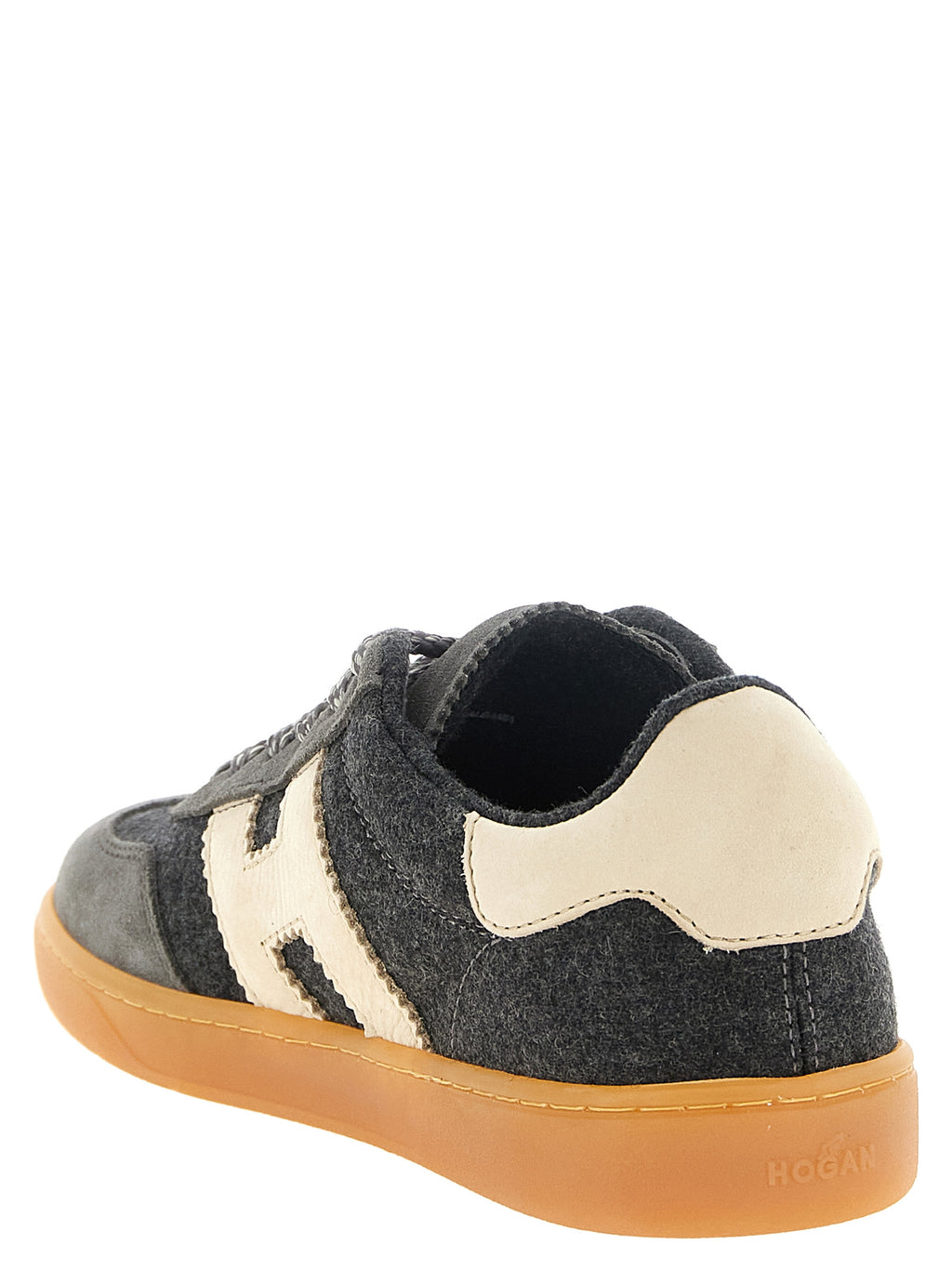 Hogan Gray Wool Low Top Sneakers