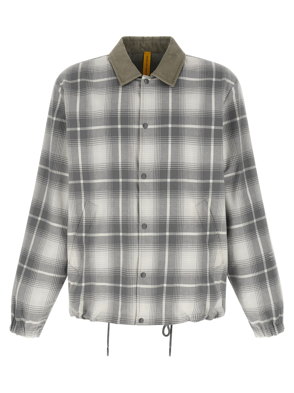 MONCLER GENIUS Gray Cotton Full-Length Jacket
