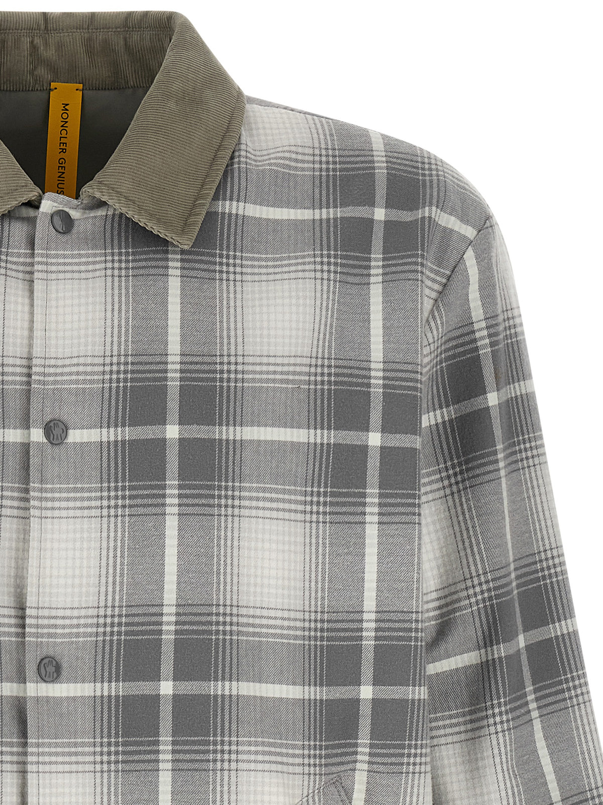 MONCLER GENIUS Gray Cotton Full-Length Jacket